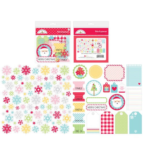 Simon Says Stamp! Doodlebug CANDY CANE LANE BITS AND PIECES Ephemera Die Cut Shape 7925