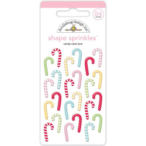 Simon Says Stamp! Doodlebug CANDY CANE LANE Enamel Shape Sprinkles 7905
