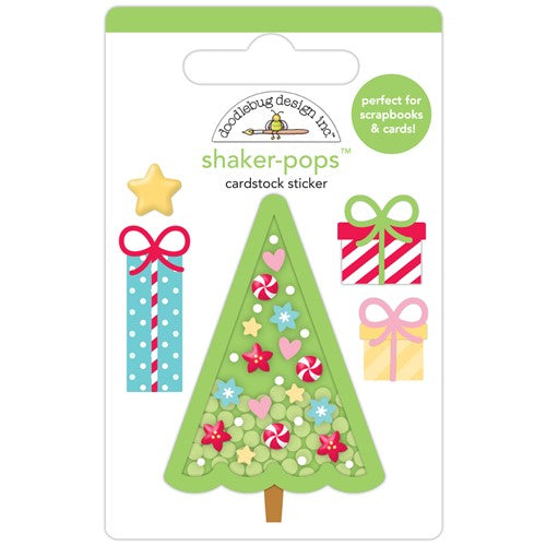 Simon Says Stamp! Doodlebug MERRY AND BRIGHT Shaker Pops 3D Stickers 7908