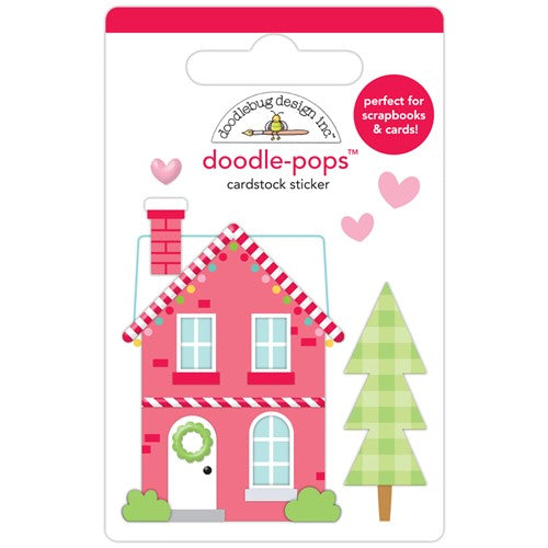 Simon Says Stamp! Doodlebug PEPPERMINT PLACE Doodle Pops 3D Stickers 7914