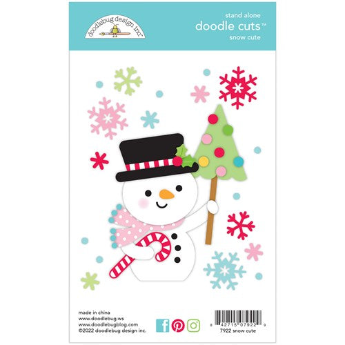 Simon Says Stamp! Doodlebug SNOW CUTE Doodle Die Cuts 7922
