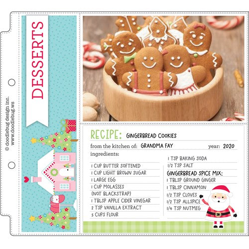 Simon Says Stamp! Doodlebug RECIPE CARDS Candy Cane Lane 7929