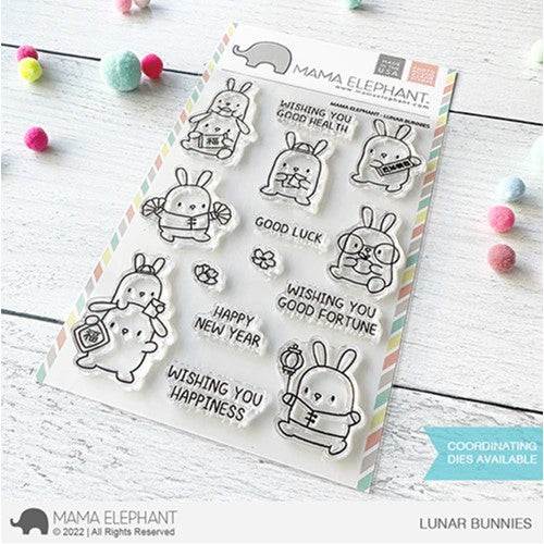 Simon Says Stamp! Mama Elephant Clear Stamps LUNAR BUNNIES