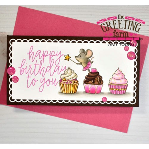Simon Says Stamp! The Greeting Farm HAPPY BIRTHDAY MOUSE Clear Stamps tgf644 | color-code:ALT1