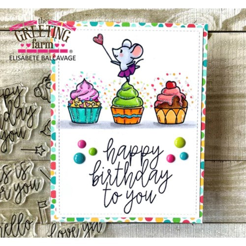 Simon Says Stamp! The Greeting Farm HAPPY BIRTHDAY MOUSE Clear Stamps tgf644 | color-code:ALT3