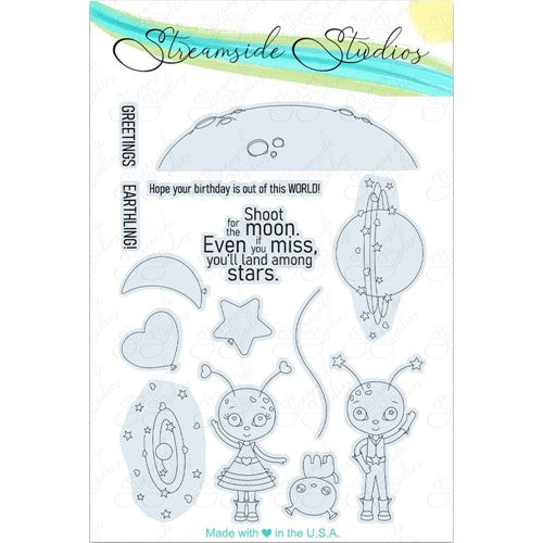 Simon Says Stamp! Streamside Studios SHOOT FOR THE MOON Clear Stamp Set stsd03