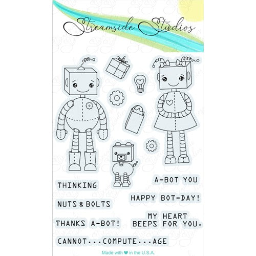 Simon Says Stamp! Streamside Studios ALL A-BOT YOU Clear Stamp Set stsd11