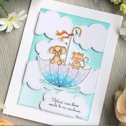 Simon Says Stamp! Streamside Studios IT'S RAINING CATS AND DOGS YOU Clear Stamp Set stsd13