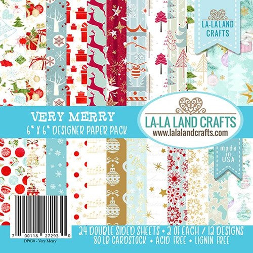 Simon Says Stamp! La-La Land Crafts VERY MERRY 6 x 6 Inch Paper Pad DP030