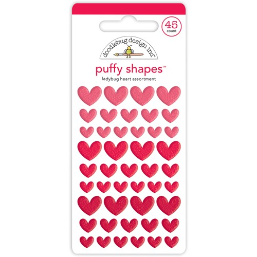 Simon Says Stamp! Doodlebug LADYBUG Heart Puffy Shapes 7709