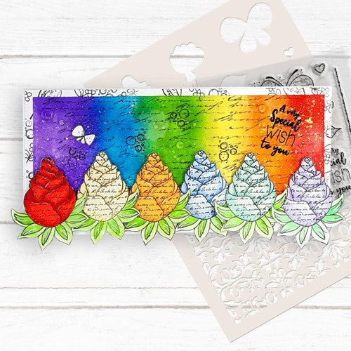 Simon Says Stamp! Polkadoodles FUNKY BUTTERFLY WISH Clear Stamps pd8697