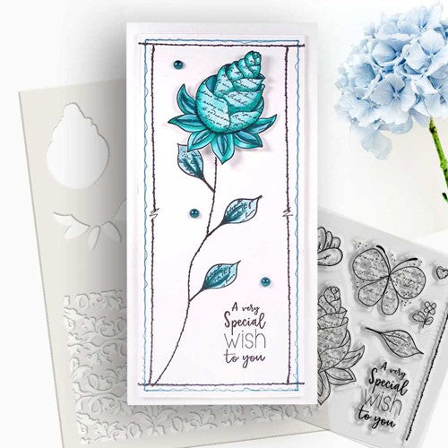 Simon Says Stamp! Polkadoodles FUNKY BUTTERFLY WISH Clear Stamps pd8697