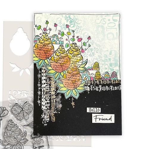 Simon Says Stamp! Polkadoodles FUNKY BUTTERFLY WISH Clear Stamps pd8697