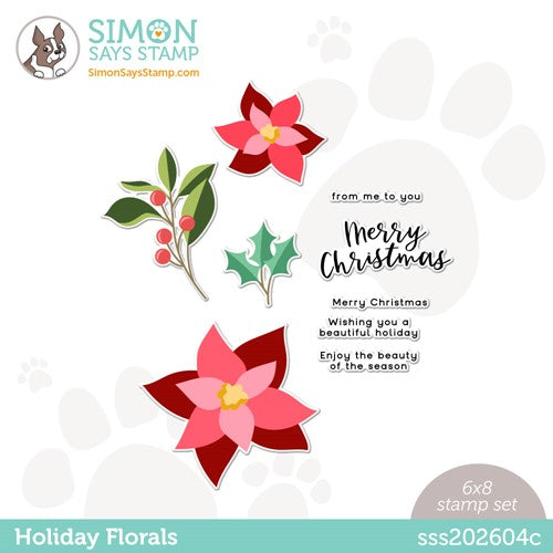 Simon Says Stamp! Simon Says Clear Stamps HOLIDAY FLORALS sss202604c DieCember