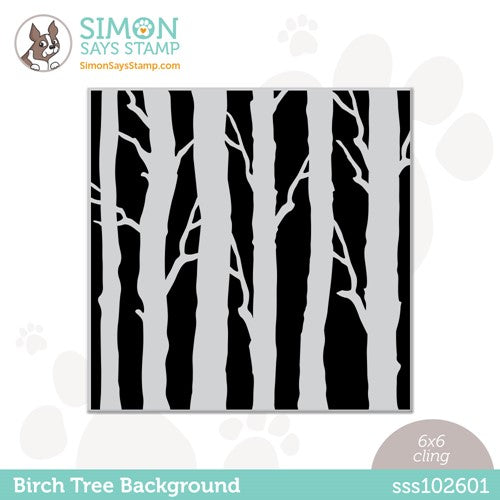 Simon Says Stamp! Simon Says Cling Stamp BIRCH TREE BACKGROUND sss102601 DieCember