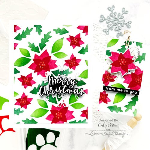 Simon Says Stamp! Simon Says Stamp Stencils LAYERING POINSETTIAS ssst221656 DieCember | color-code:ALT0