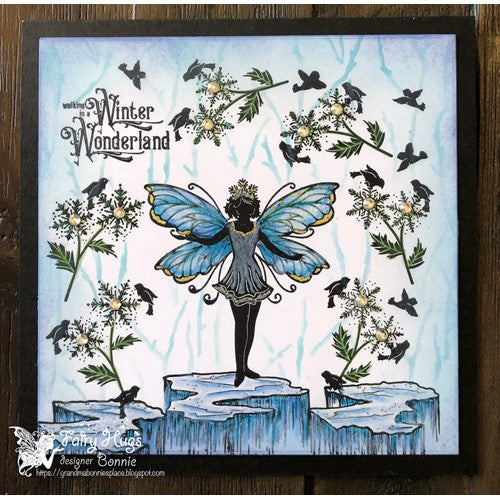 Simon Says Stamp! Fairy Hugs SNOWFLAKE FLOWERS Clear Stamps FHS-525