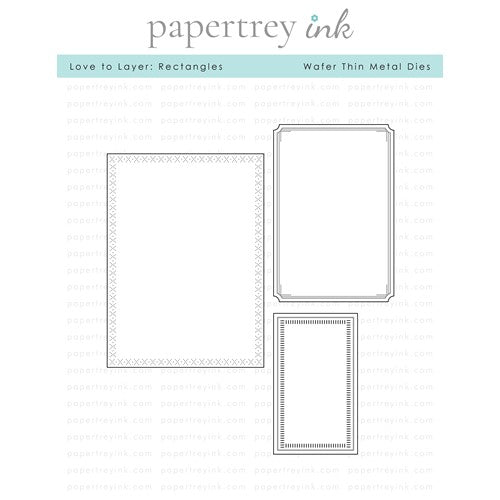 Simon Says Stamp! Papertrey Ink LOVE TO LAYER RECTANGLES Dies PTI-0534