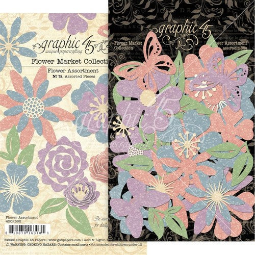 Simon Says Stamp! Graphic 45 FLOWER MARKET Flower Ephemera Assortment g4502562