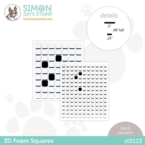 Simon Says Stamp 3D Foam Squares BLACK st0113