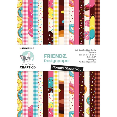 Simon Says Stamp! Studio Light DONUTS ABOUT YOU Friendz Paper cclfrpp72