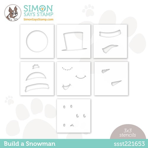 Simon Says Stamp! Simon Says Stamp Stencils BUILD A SNOWMAN ssst221653