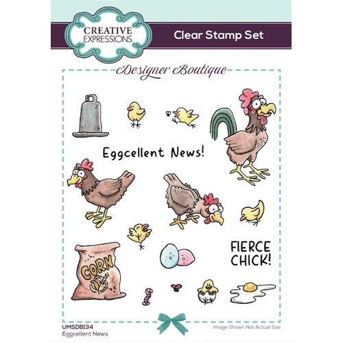 Simon Says Stamp! Creative Expressions EGGCELLENT NEWS Clear Stamps umsdb134