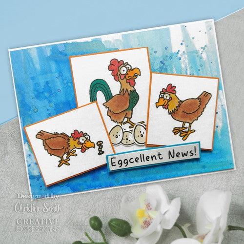 Simon Says Stamp! Creative Expressions EGGCELLENT NEWS Clear Stamps umsdb134