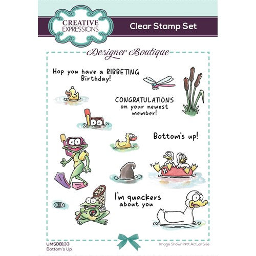 Simon Says Stamp! Creative Expressions BOTTOM'S UP Clear Stamps umsdb133