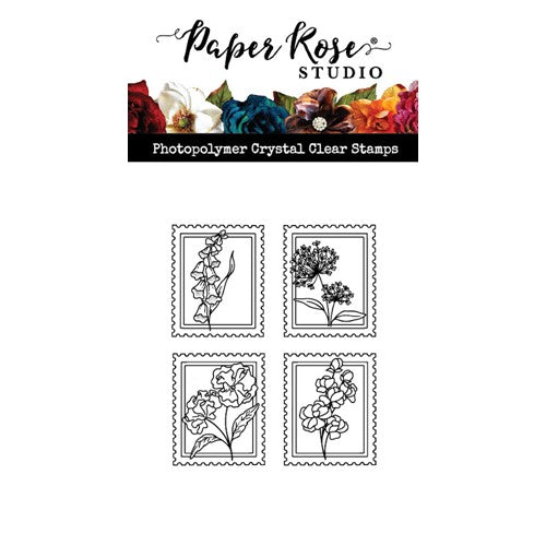 Simon Says Stamp! Paper Rose FLORAL POSTAGE Clear Stamps 1 28306