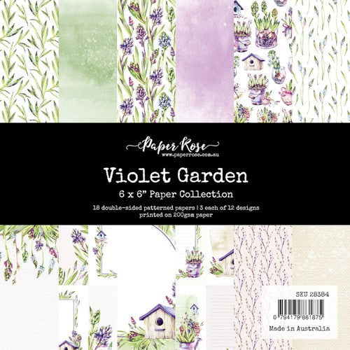 Simon Says Stamp! Paper Rose VIOLET GARDEN 6x6 Paper 28384