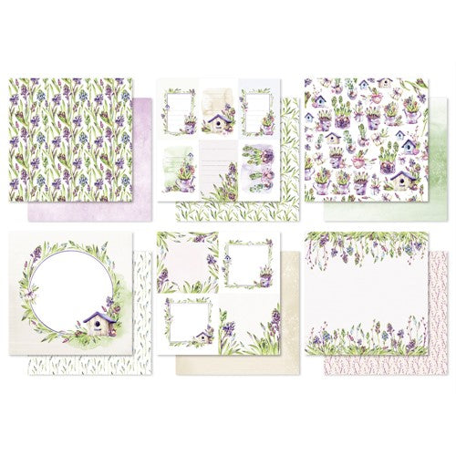 Stamperia Lilac Flowers 12 x 12 in. Scrapbooking Paper Pack