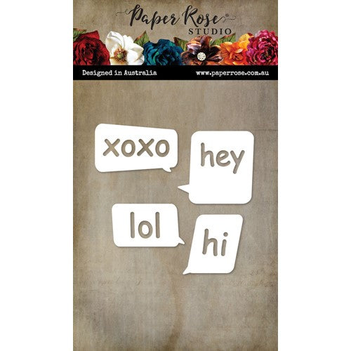 Simon Says Stamp! Paper Rose SPEECH BUBBLES TEXT Dies 28411