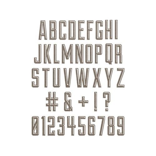 Simon Says Stamp! Tim Holtz Sizzix ALPHANUMERIC EMPORIUM Thinlits Dies 666282