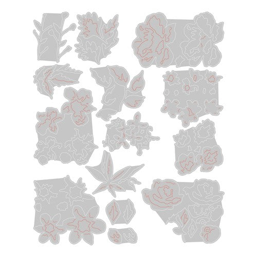 Simon Says Stamp! Tim Holtz Sizzix BRUSHSTROKE FLOWERS MINI Thinlits Dies 666284