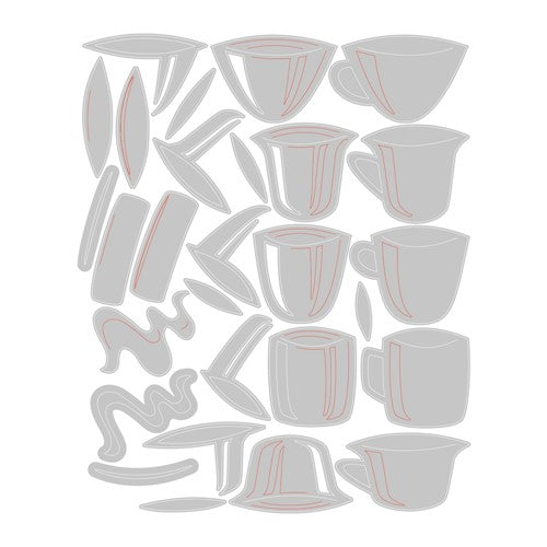 Simon Says Stamp! Tim Holtz Sizzix PAPERCUT CAFE Thinlits Dies 666287