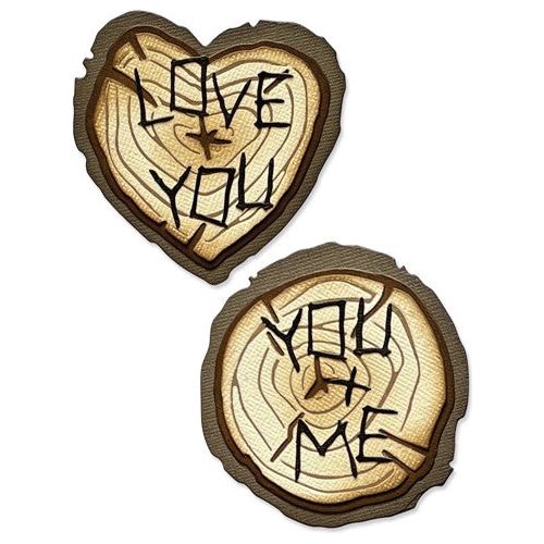 Simon Says Stamp! Tim Holtz Sizzix WOOD SLICE and Alphabet Thinlits Dies 666291