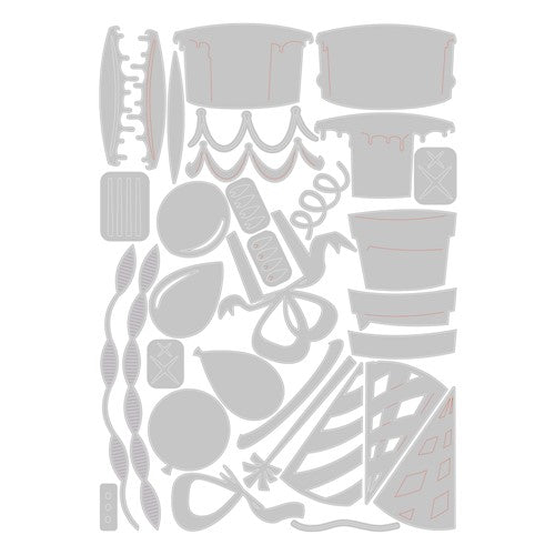 Simon Says Stamp! Tim Holtz Sizzix CELEBRATE Colorize Thinlits Dies 666285