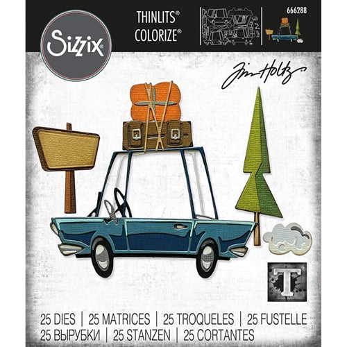 Simon Says Stamp! Tim Holtz Sizzix ROAD TRIP Colorize Thinlits Dies 666288