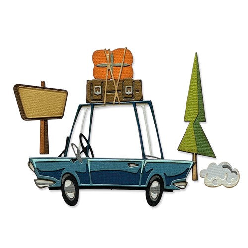 Simon Says Stamp! Tim Holtz Sizzix ROAD TRIP Colorize Thinlits Dies 666288