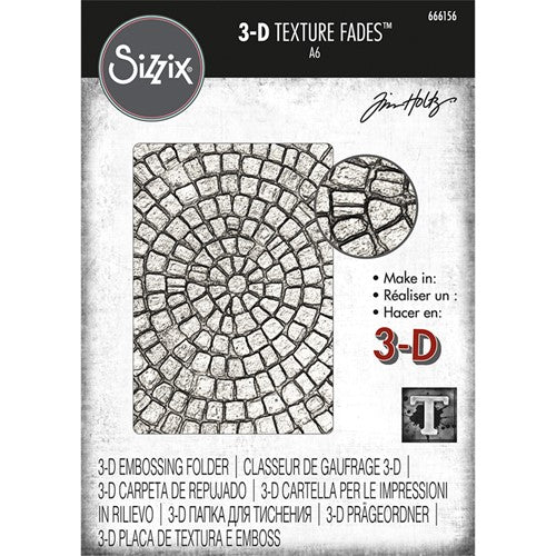 Simon Says Stamp! Tim Holtz Sizzix MOSAIC 3D Texture Fades Embossing Folder 666156