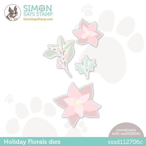 Simon Says Stamp! Simon Says Stamp HOLIDAY FLORALS Wafer Dies sssd112706c Diecember