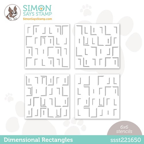 Simon Says Stamp! Simon Says Stamp Stencils DIMENSIONAL RECTANGLES ssst221650 Diecember