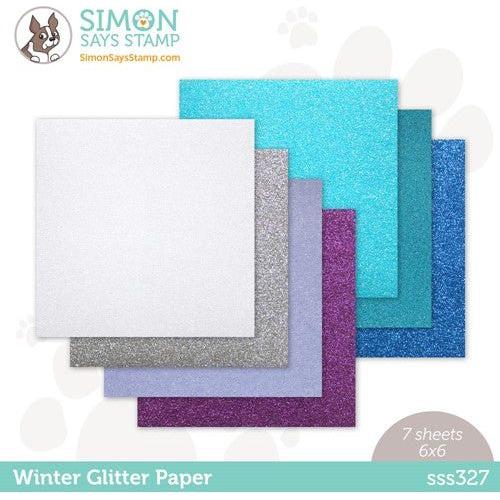 Simon Says Stamp! Simon Says Stamp Cardstock WINTER GLITTER 6x6 sss327 Diecember