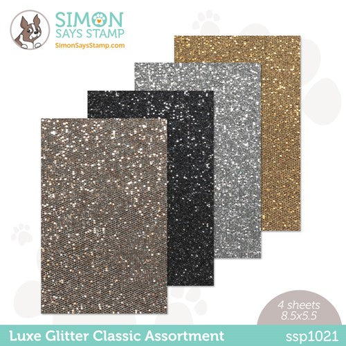 Simon Says Stamp LUXE GLITTER CARDSTOCK CLASSIC Assortment ssp1021