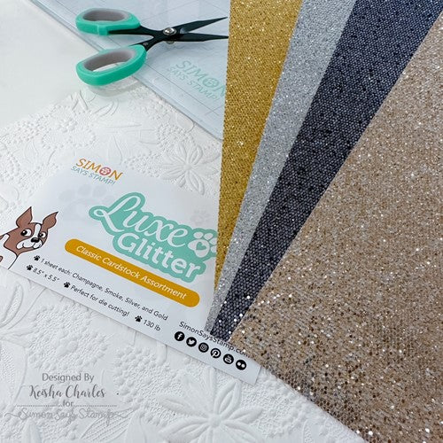 Simon Says Stamp LUXE GLITTER CARDSTOCK CLASSIC Assortment ssp1021