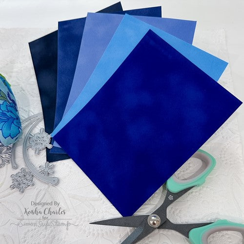 Simon Says Stamp! Simon Says Stamp PAWSITIVELY VELVET LUXURY CARDSTOCK Shades Of Blue ssp1017