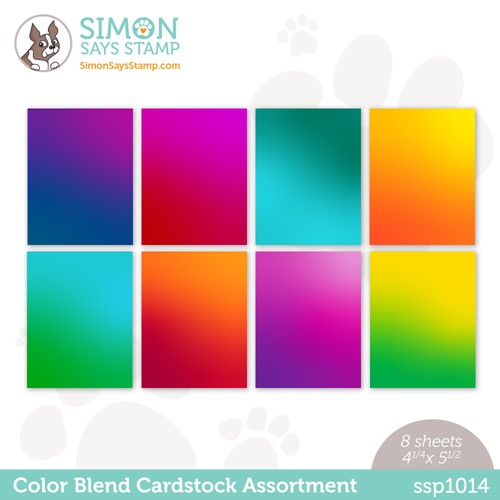MULTI-COLORED GRADIENT - Glitter Cardstock 12x12 (Pack of 10