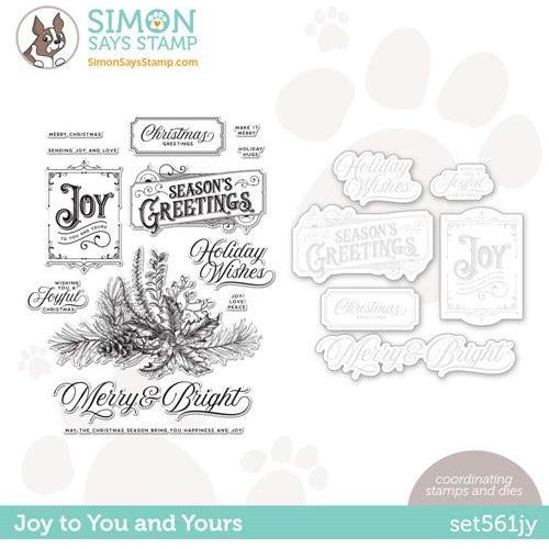 Simon Says Stamp! Simon Says Stamps and Dies JOY TO YOU AND YOURS set561jy Diecember