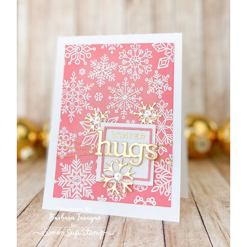 Simon Says Stamp! Simon Says Cling Stamps REVERSE ALL SNOWFLAKES BACKGROUND sss102627 Diecember